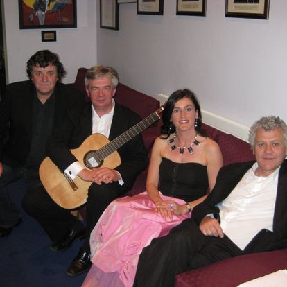 Image of Emma-Kate Tobia with band- Classical Soprano Singer Melbourne